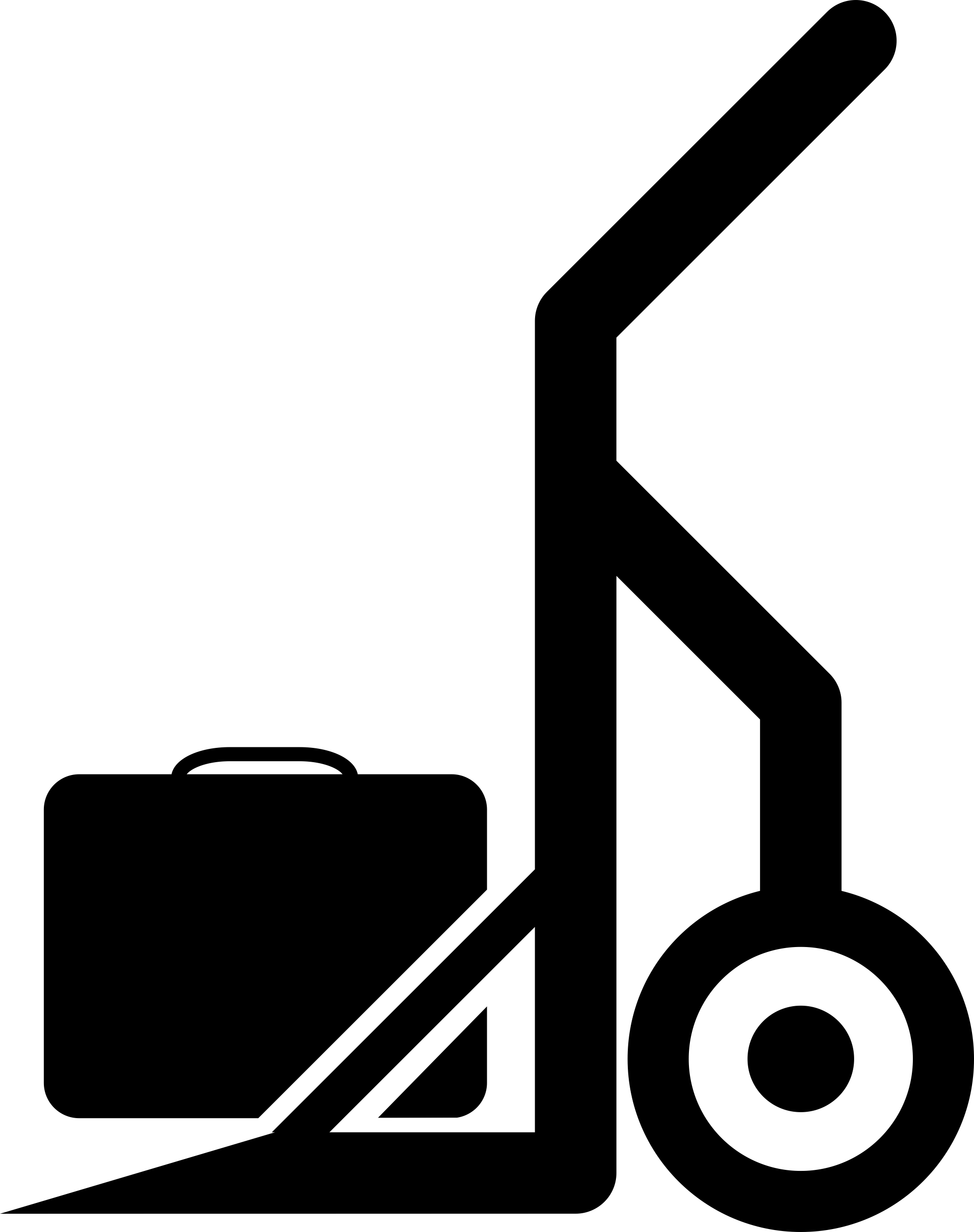 Hand Truck With A Suitcase Outline Svg Vector Free Vectors